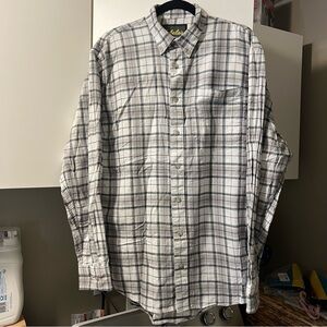 Cabela’s Grey Flannel Button Down Shirt L